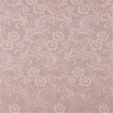 Finefabrics 54 in. Wide Gold And Pink, Paisley Floral Brocade Upholstery Fabric FI59952